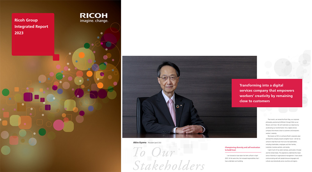 Ricoh-Integrated-Report-2023-cover-page